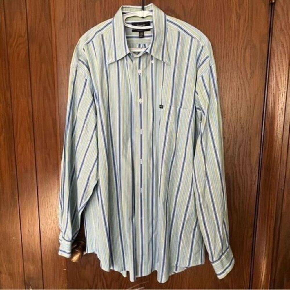 Faconnable Mens Casual Button Down Shirt Cotton Long Sleeve